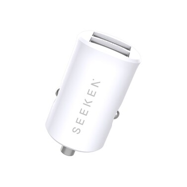 SEEKEN Dual USB CAR CHARGER   Over Voltage Protection   Over Current Protection   Premium Design   High-Quality.