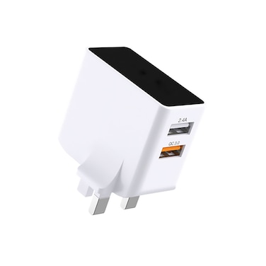 SEEKEN Neutra Duo Mobile Charging Adapter and all other devices 2 USB - White   Fast Charging   2 in 1   Compact   Power Delivery   Premium Design   High-Quality.