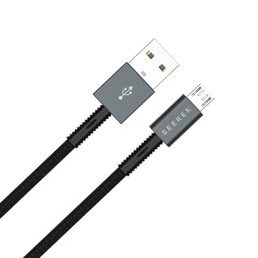 SEEKEN MICRO CABLE - White   Fast Charging   Braided Cable   Anti Bending   Premium Design   High-Quality.