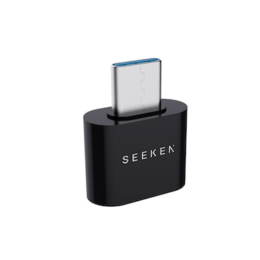 SEEKEN Type-C OTG Converter - Black, Compatibility for Smartphones, Premium Design, High-Quality.