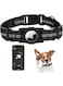 Sawanork 1 PCS Reflective Dog Collar With AirTag Holder, Adjustable Durable AirTag Dog Collar for Medium Large Dogs, Black (AirTag Not Included), S