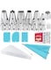 YIN AISIKE Icing Nozzles Set, Cake Decorating Set, Stainless Steel Piping Icing Nozzles, Reusable Silicone Piping Bag, Suitable for Cakes, Cupcakes, Cookies, Pastries, Beginners