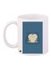 Snorlax Printed Coffee Mug White/blue/Beige
