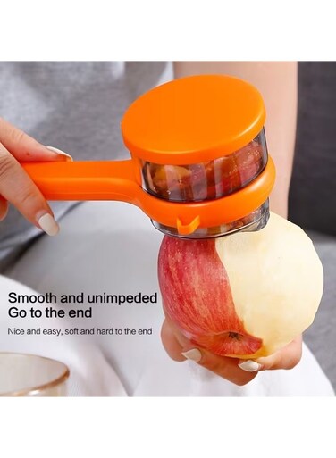 1pc Fruit &amp; Vegetable Peeler with Storage Box - Serrated Blade, Ergonomic Handle, Durable Plastic Kitchen Tool for Effortless Peeling - Ideal for Dorm, Home, Kitchen Use, Kitchen Peeler   Serrated Blade Peeler   Ergonomic Handl