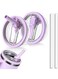 Pack 40 oz Tumbler Flip Straw Lid Replacement Compatible Leak-Proof Splash Resistant Tumbler Lids (Purple)