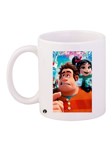 Wreck-It Ralph Printed Coffee Mug White/Blue/Orange