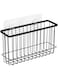 Azonee Kitchen Hanging Basket, Wall Mounted Organizer Basket, Kitchen Hanging Storage Basket with Self-adhesive Sticker, No Drilling Metal Organizer Basket for Cabinet, Kitchen, Pantry, Bathroom