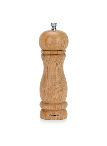 Manual Salt and Pepper Grinder 16.5cm, Light Brown Ceramic Mill, Adjustable Spice Grinder for Peppercorns, Salt, and Dry Spices, Easy Refill Kitchen Mill