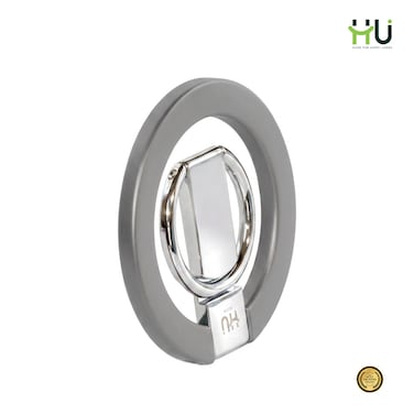 SNAP.HOLD.GO Magnetic Phone Holder &ndash; Ultra Thin Zinc Alloy Phone Ring with 360&deg; Rotation &amp; 180&deg; Foldable Stand, Strong Magnetic Grip for Smartphones-Grey