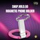 SNAP.HOLD.GO Magnetic Phone Holder &ndash; Ultra Thin Zinc Alloy Phone Ring with 360&deg; Rotation &amp; 180&deg; Foldable Stand, Strong Magnetic Grip for Smartphones-Pink