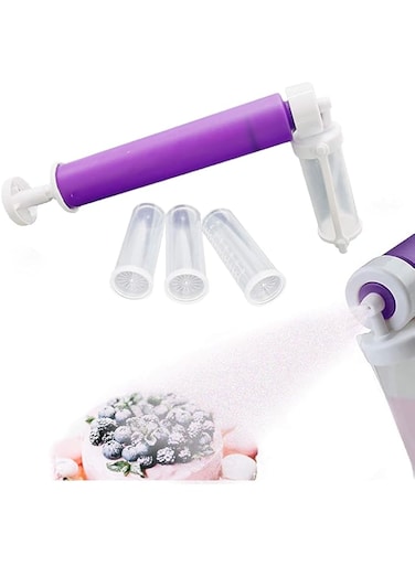 ELECDON Manual Airbrush for Decorating Cakes,DIY Baking Tools with 4pcs Cake Spray Tube for Kitchen Decorating Cakes Cupcakes Cookies and Desserts
