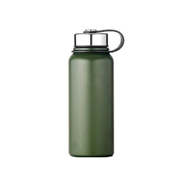 Vacuum Sport Water Bottle Green 8.7 x 19.5cm