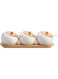 Set of 3 Home Spice Container Jar Condiment Dispenser Salt Spice Storage Wooden Cover With Stand - White