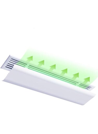 THE WHITE SHOP Air Outlet Direct Blowing Baffle Wind Guide Cover for Home/Office/43cm Adjustable AC air Deflector Suitable for Central air conditioner's Register and Grille