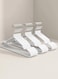 Cloth Hangers Sturdy Non-Slip Flocking Cloth Hanger for Clothes - Space-Saving Adult Hangers with Chrome Hook, Strong Flocked Hangers for Dresses, Coats, Shirts, Jackets White
