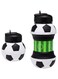 Vercapm Clip-On Collapsible BPA-Free Silicone Soccer Ball Water Bottle for Kids, 18 Oz. Size