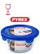 Cook&amp;Go 1.6L Round Storage Dish with Airtight Lid - Versatile Freezer-to-Oven Solution Blue 1.6Liters