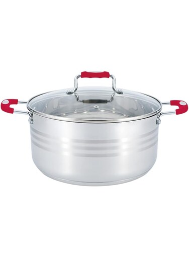 Wilson Stainless Steel Casserole With Red Color Silicon Handle GS-024