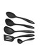 Since 1911,Made in Brazil- Ability 5-Pieces Black Nylon Utensil Set