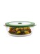 Round Dish With Green Lid 1.0 Lt Clear/Green