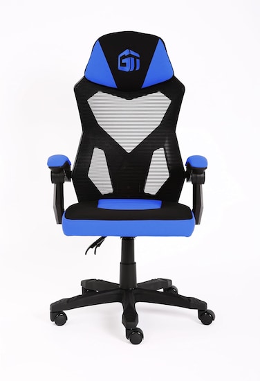 Ignite Gaming Chair &ndash; Blue Edition, Breathable Mesh &amp; Fabric, Ergonomic Design, Adjustable Height, PU Casters, 120KG Max Weight