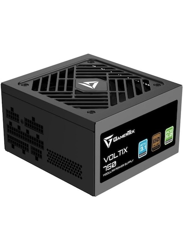 مزود طاقة GamerTek Voltix 750W برونزي قابل للتعديل بالكامل - أسود