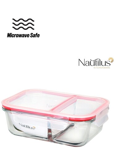 Crystal fresh Food Container 600ml High Borosilicate Glass And Pp Lid