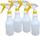 LACOT Spray Bottles 750 ml (25oz) with colored triggers refillable empty HDPE Plastic Spray Bottles for Cleaning/Gardening/saloons etc. leak Proof Heavy Duty Water Bottles 4 pcs/Pack (YELLOW)