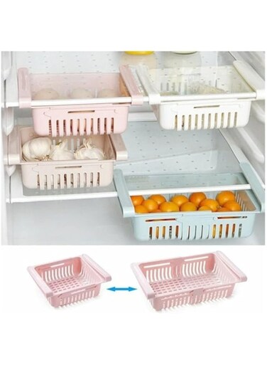 Dubai Gallery Pack of 4 Refrigerator Storage Box - Multicolour, 25X20X10Cm