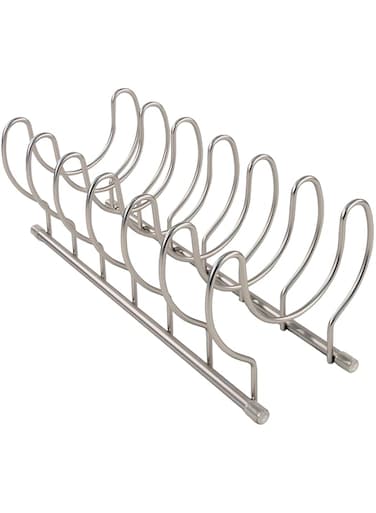 Spectrum Diversified EUro Kitchen Lid Organizer For Plates, Cutting Boards Bakeware, Cooling Racks, Pots &amp; Pans, Serving Trays, And REUSable Containers, Satin Nickel