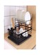 Dish Drying Stand Storage Rack Black 43x32x27cm