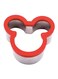 Mickey Mouse Shape Stainless Steel Cookie Cutter Set Red/Silver 10x9.2x4.5cm