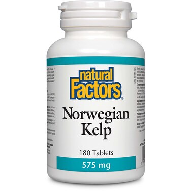 Natural Factors Norwegian Kelp, 575 mg, 180 Tablets
