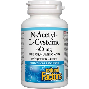 Natural Factors N-Acetyl L-Cysteine, 600 mg, 60 Veggie Capsules