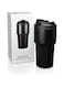 GiftOlogy Travel Coffee Mug   Hot Coffee mug flask for car travel work, Insulated Double wall stainless steel - 500 mL (Black)