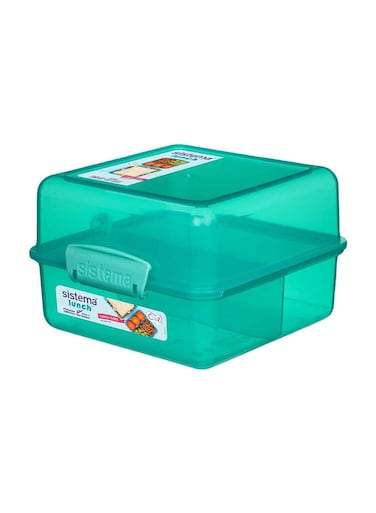 Sistema Lunch Cube Food container Coloured 1.4L Green : Meal Storage - Microwave-safe - Dishwasher-safe - Leak-proof - BPA-free Green
