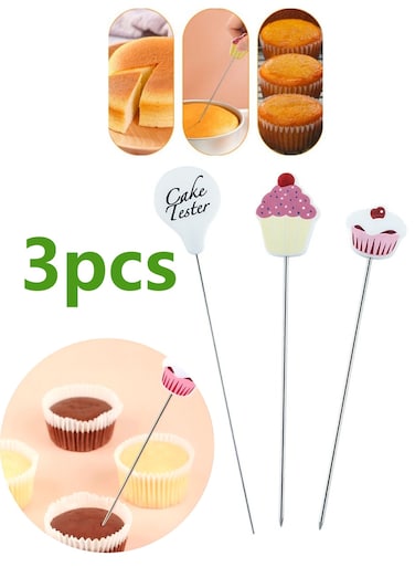 PCS Stainless Steel Cake Tester Set - Cake Probes &amp; Skewers for Muffins, Cupcakes &amp; Breads