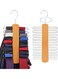 2 Pcs Wooden Tie Hanger with 20 Metal Partitions, Swivel Rack for Ties, Belts, Scarves &amp; Neckties