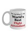 Best Flight Attendant Printed Ceramic Coffee Mug White/Black/Red