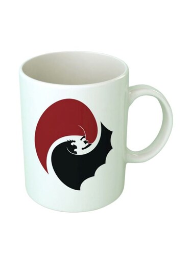 Print Batman And Superman Printed Mug White/Black/Red