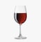 Crystal Clear Stemmed Red Wine Glass, Set of 6 Pieces, 425 ml