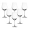 Crystal Clear Stemmed White Wine Glass, Set of 6 Pieces, 350 ml