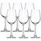 Crystal Clear Stemmed White Wine Glass, Set of 6 Pieces, 350 ml