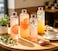 BPA-Free Borosilicate Glass Bottle with Stainless Steel Lid, 500 ml Pack of 6 pcs