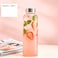BPA-Free Borosilicate Glass Bottle with Stainless Steel Lid, 500 ml Pack of 6 pcs
