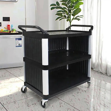 3-tier Trolley (Polypropylene) - Black