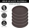 Durable Round Anti Skid Serving Tray, Stackable, Size: 35 cm,  Brown,  Value Pack of 12 Pcs