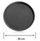 Durable Round Anti Skid Serving Tray, Stackable, Size: 35 cm,  Brown,  Value Pack of 12 Pcs
