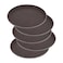 Durable Round Anti Skid Serving Tray, Stackable, Size: 35 cm,  Brown,  Value Pack of 12 Pcs