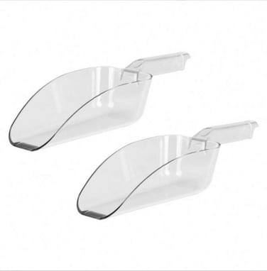 10 Pcs Value Pack, 12 Oz Clear Polycarbonate Utility / Ice Cube Scoop